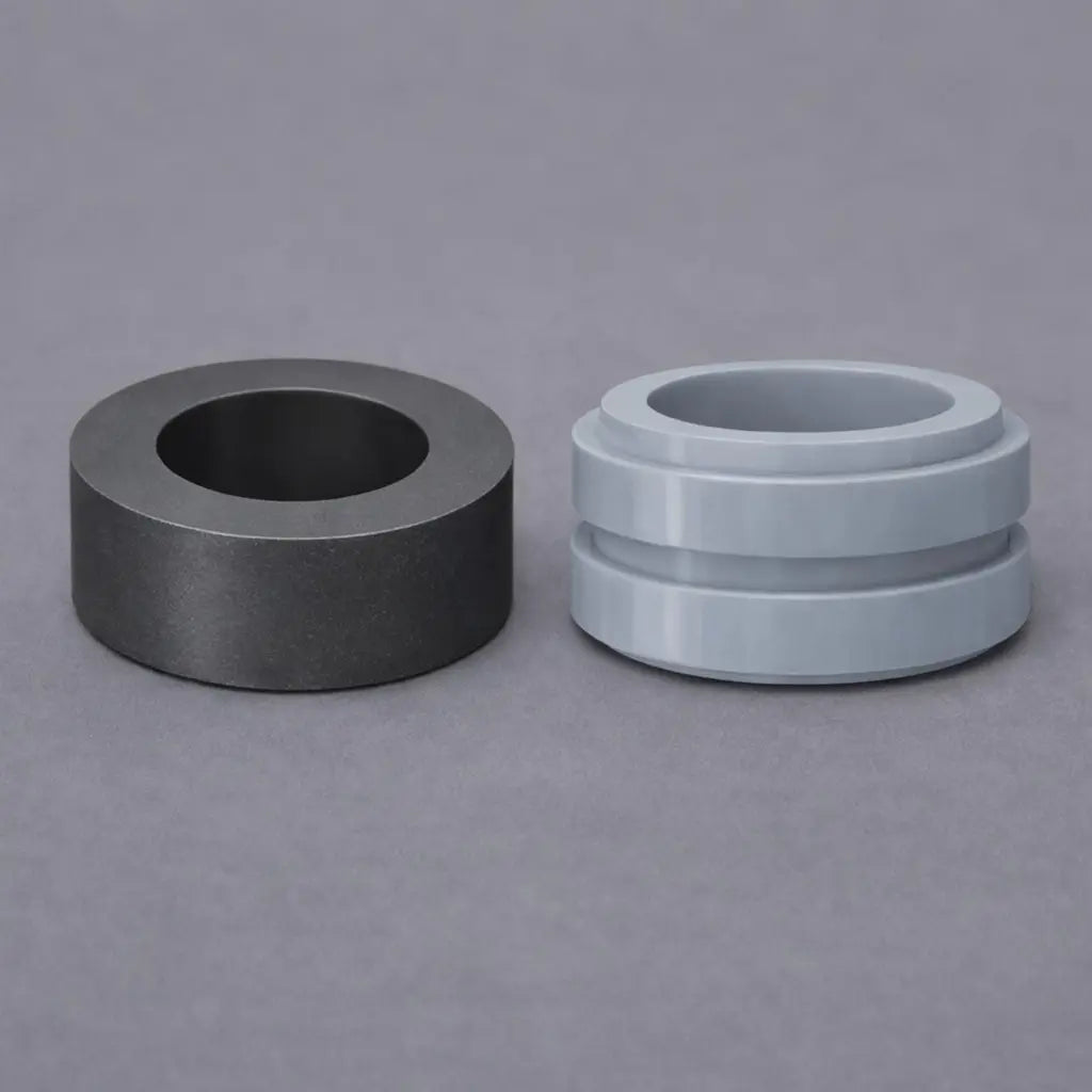 Custom plastic bearing bushes and polymer shaft support bushes in sleeve and flanged profiles, precision-machined by Kaybin for industrial rotating equipment and OEM assemblies.
