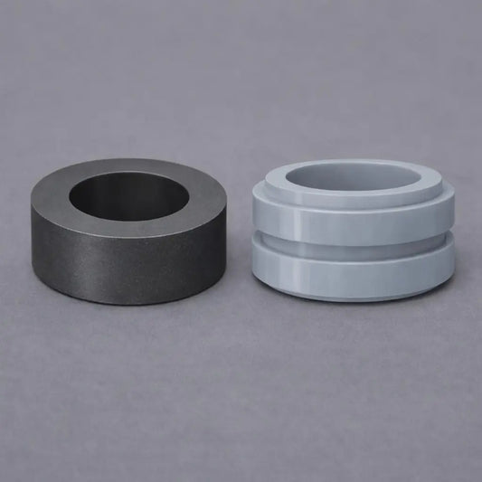 Custom plastic bearing bushes and polymer shaft support bushes in sleeve and flanged profiles, precision-machined by Kaybin for industrial rotating equipment and OEM assemblies.